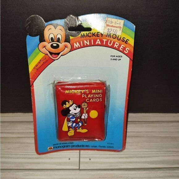 Monogram Vintage Walt Disney Mickey Mouse Miniatures Playing Cards New - Picture 6 of 6